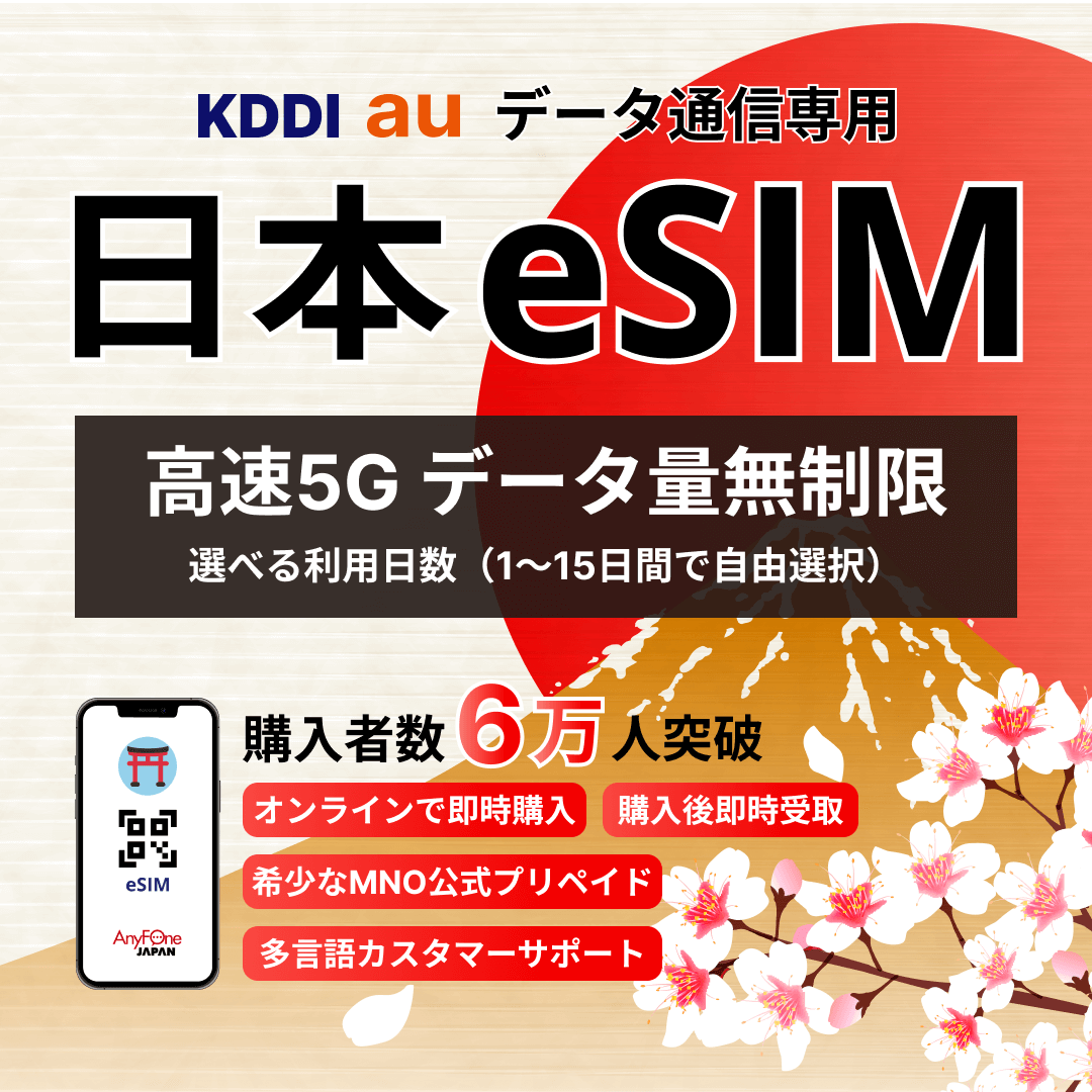 日本eSIM 5G 無制限プラン