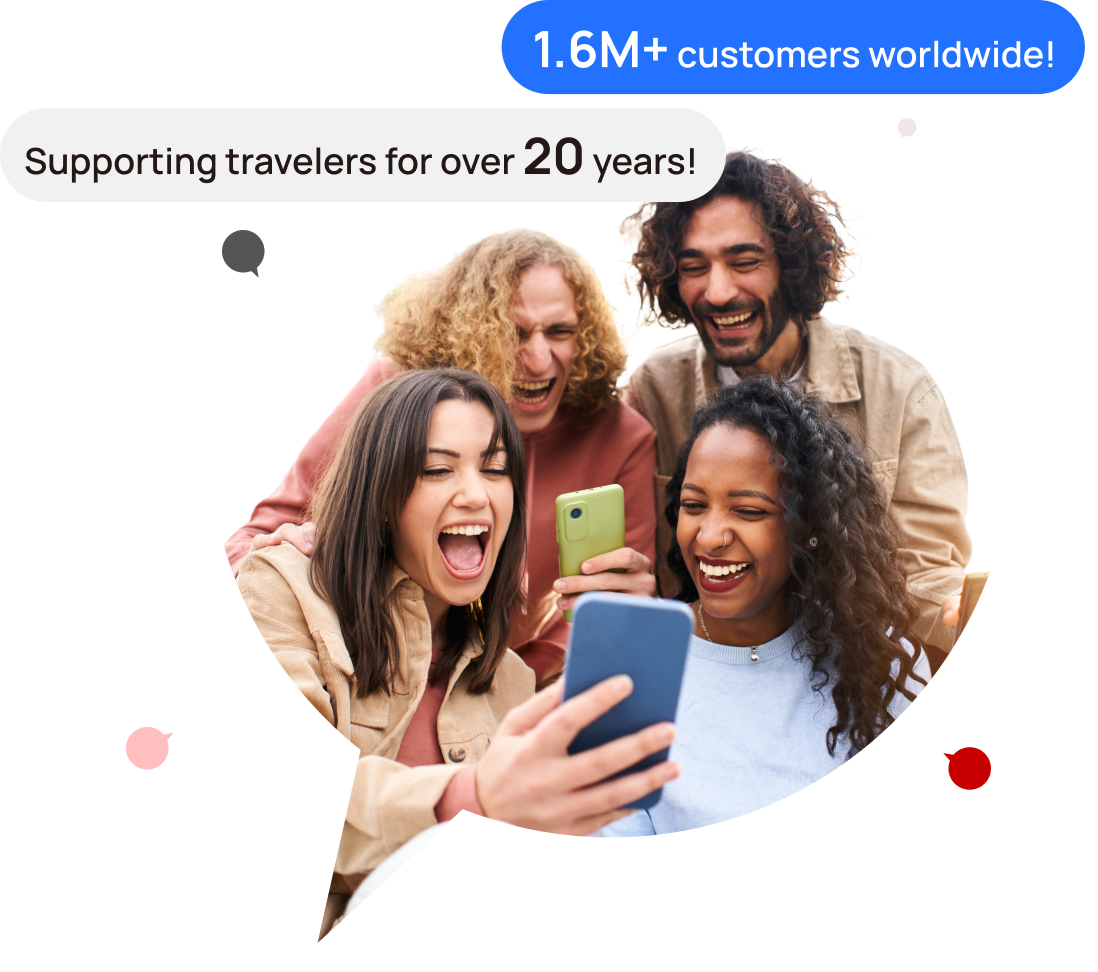 1.6M+ Customers Worldwide! Supporting travelers for over 20 years!